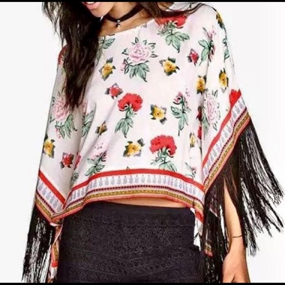 H&M x COACHELLA FRINGE BOHO TOP - Picture 2 of 7